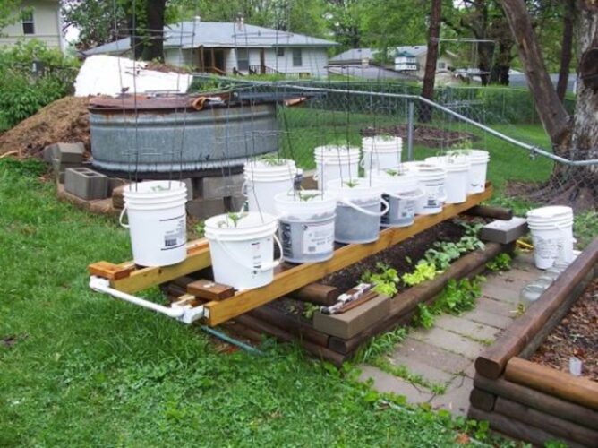 Rain Gutter Growing System